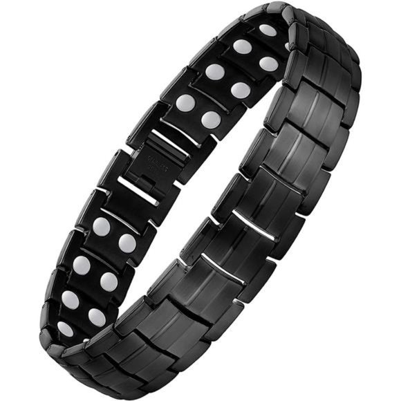 Magnetic Bracelets for Men - Ultra Titanium Steel Men's Bracelet + Remove Tool - Picture 1 of 6
